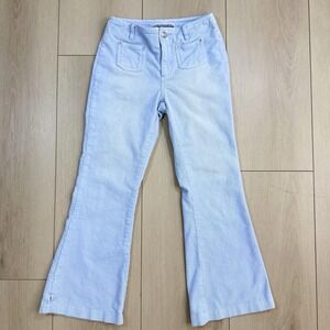 VTG Y2K Limited Too Girls Sz 8 Light Blue Corduroy Pants‎ Flare 2000s Low Rise